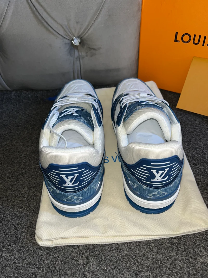 Blue & White Trainers