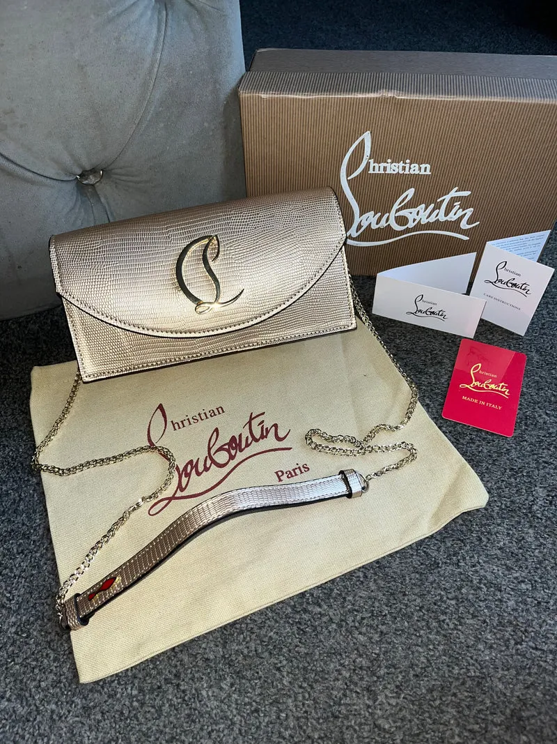 Gold Loub Clutch Bag