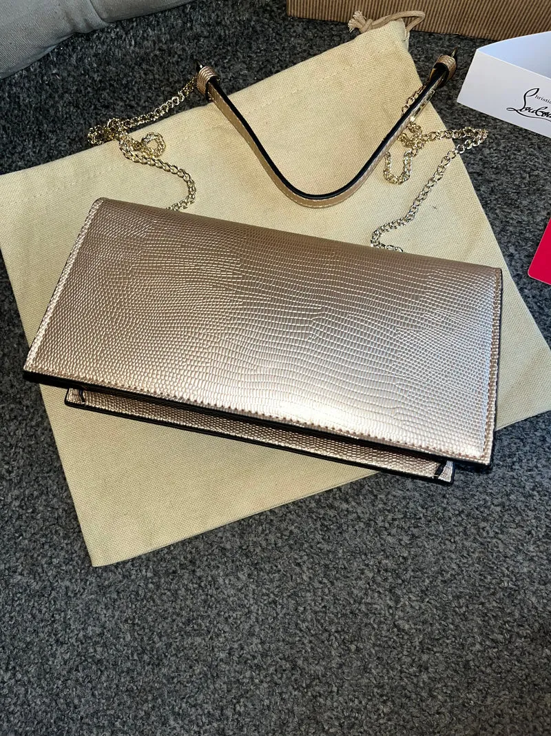 Gold Loub Clutch Bag
