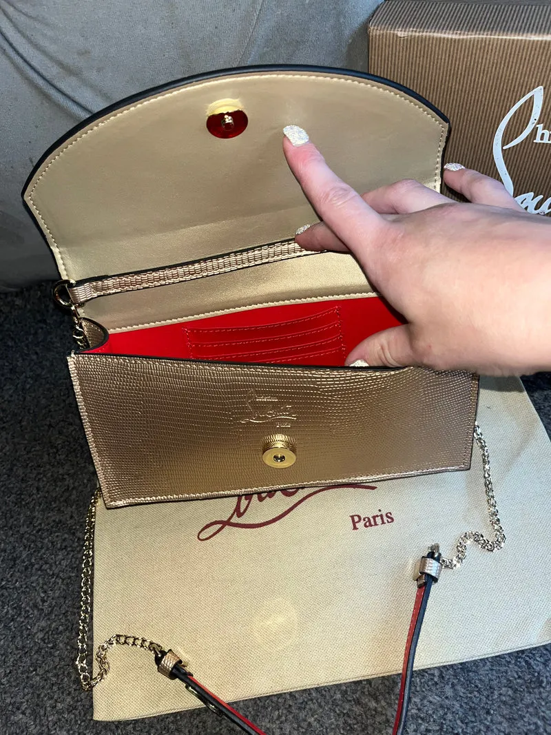 Gold Loub Clutch Bag