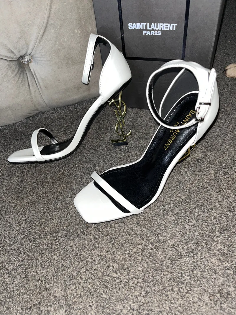 White & Gold Heels