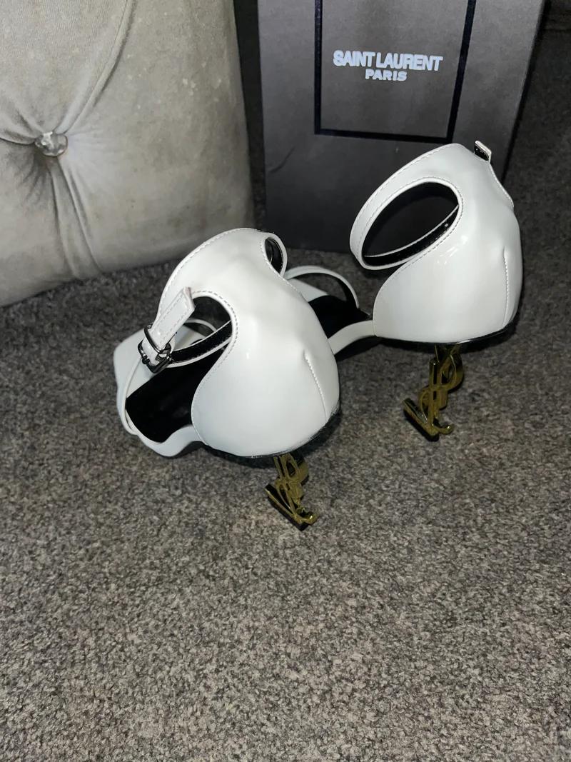 White & Gold Heels