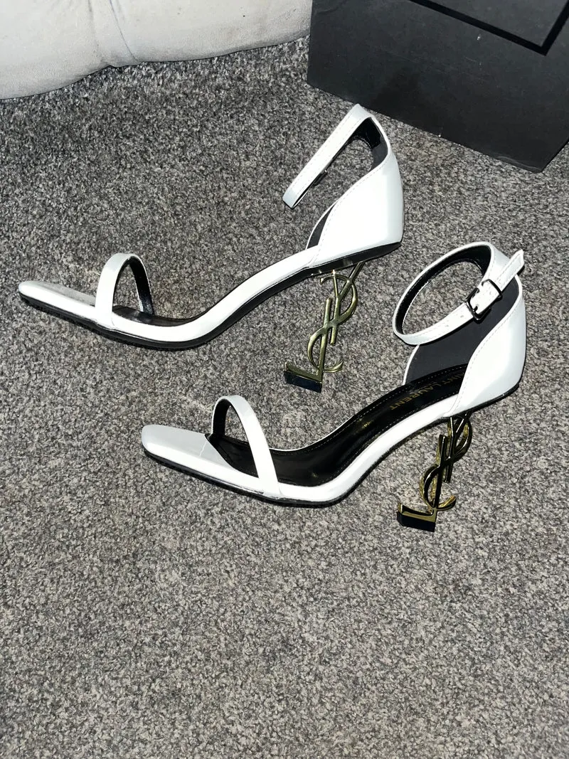 White & Gold Heels