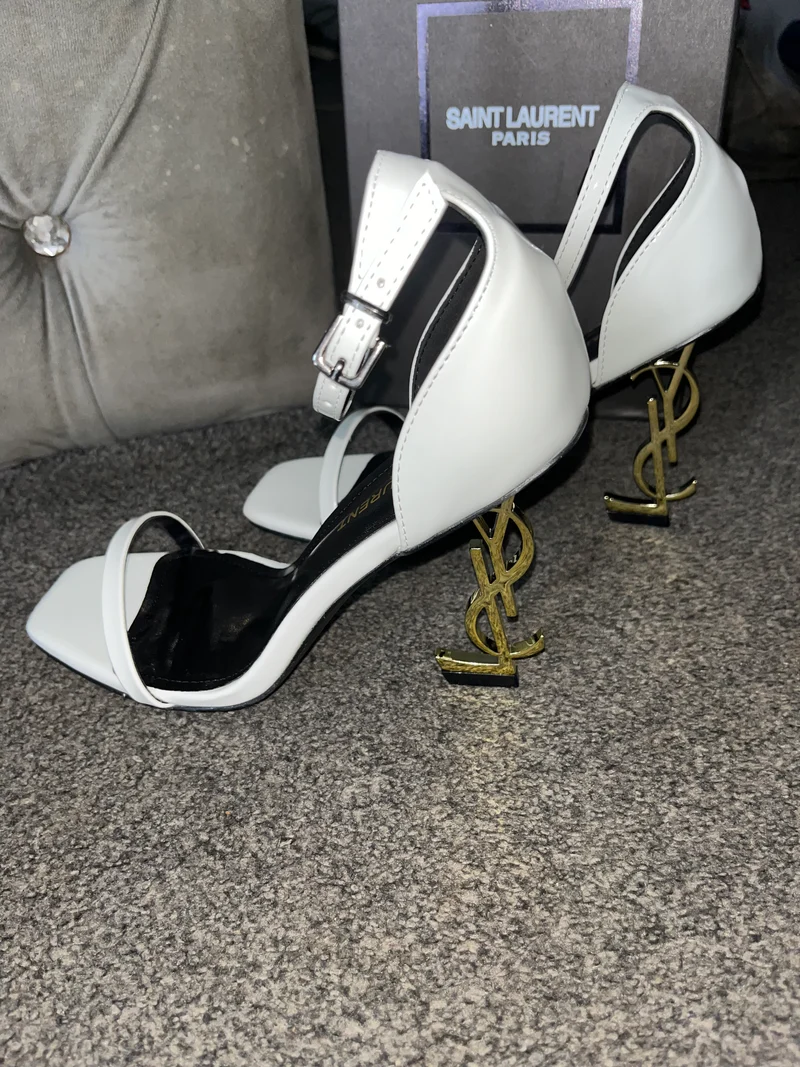 White & Gold Heels