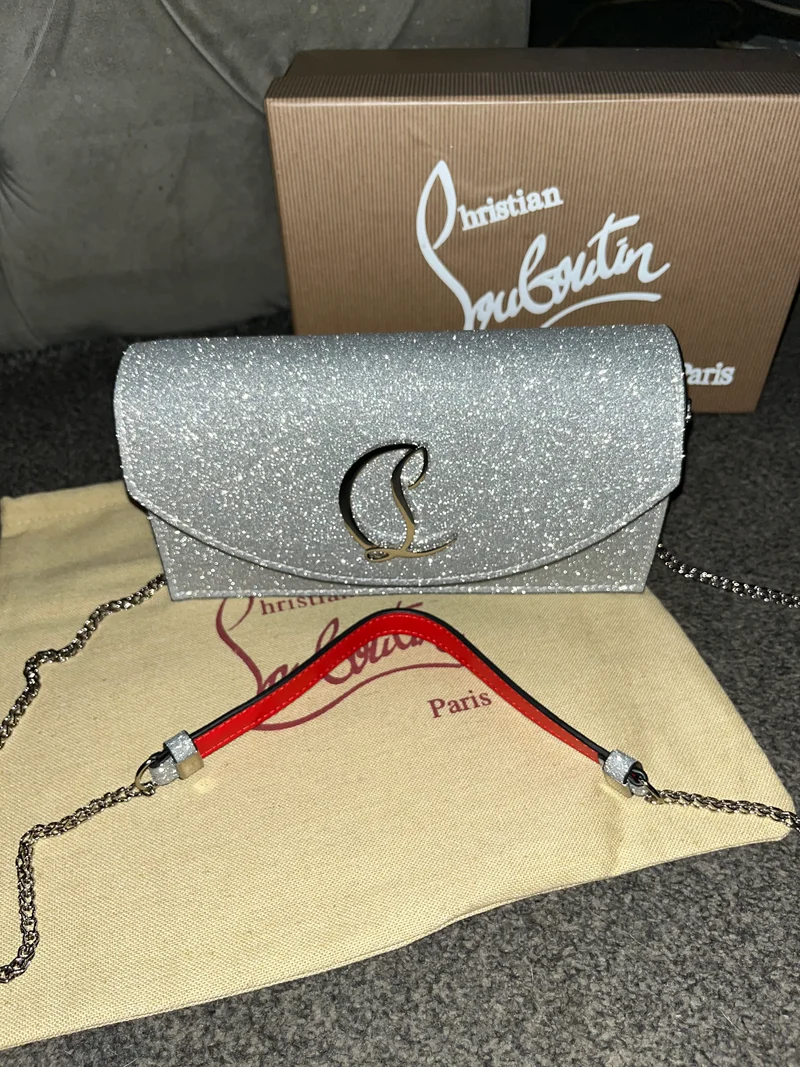 Silver Loub Clutch Bag