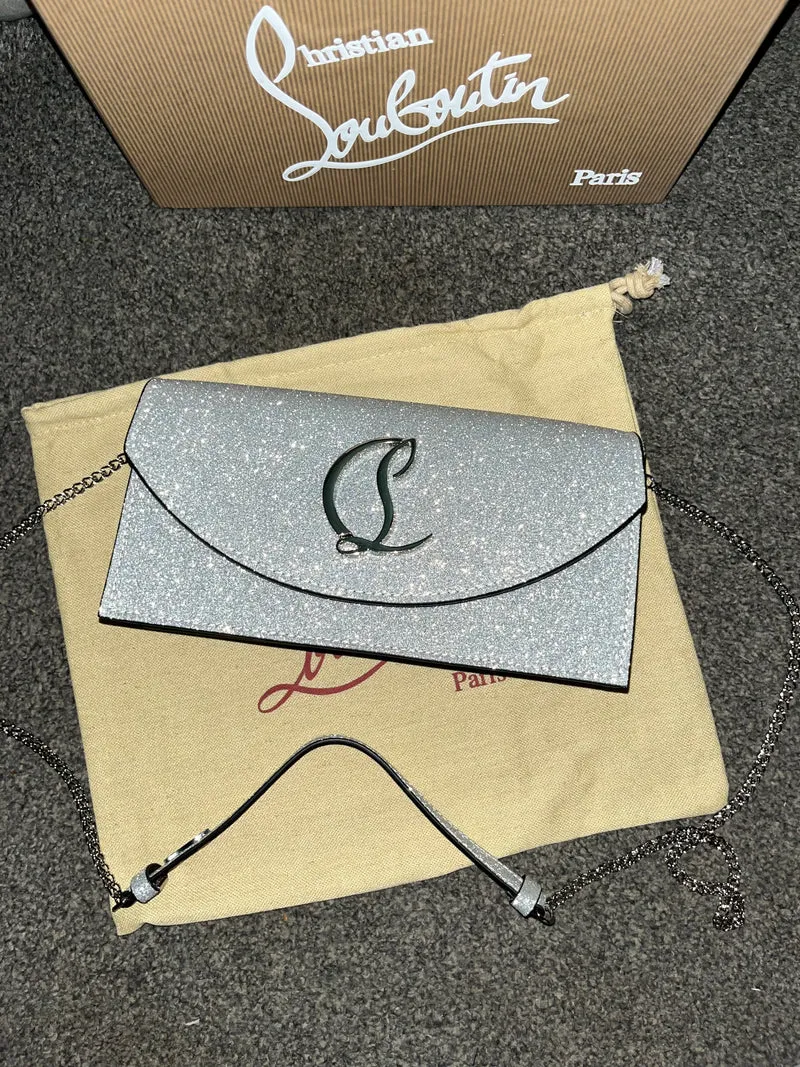 Silver Loub Clutch Bag