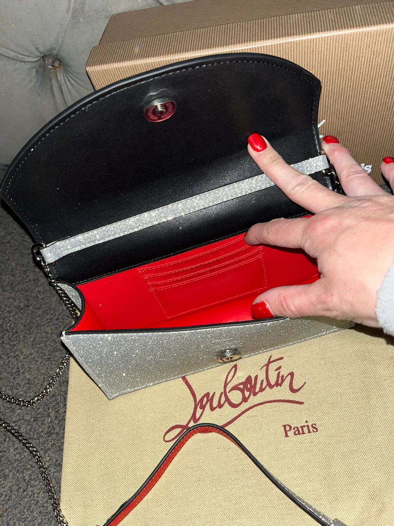 Silver Loub Clutch Bag