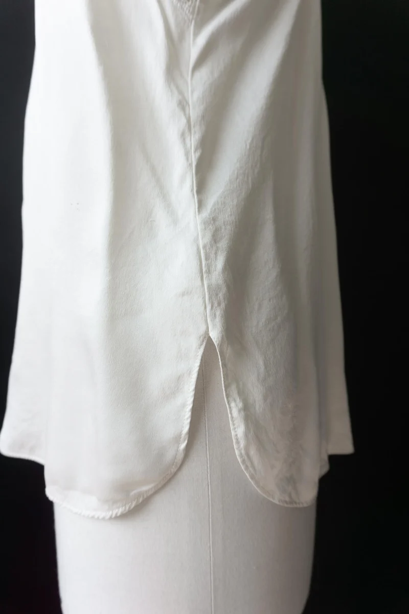Vintage Lingerie Top, Seide, Creme, S–M