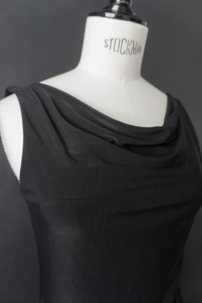 Vintage 90s Top, Wasserfall Ausschnitt, S–M