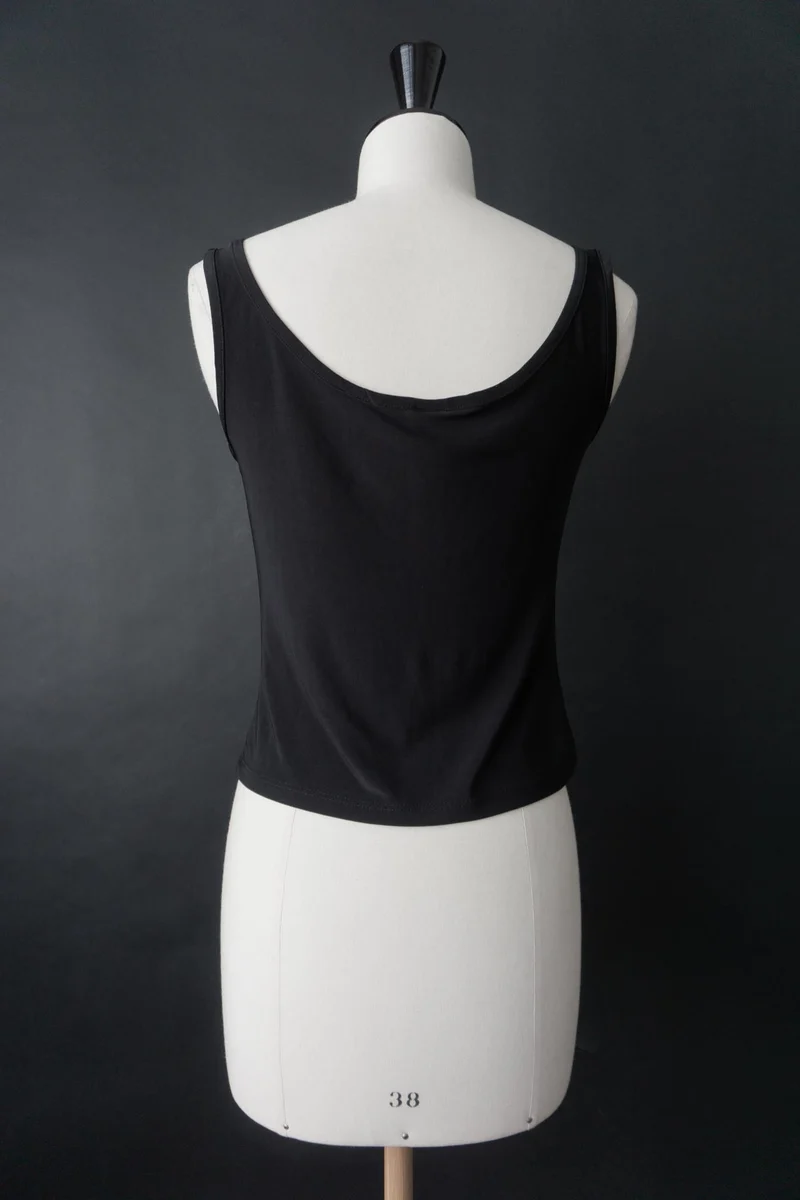 Vintage 90s Top, Wasserfall Ausschnitt, S–M