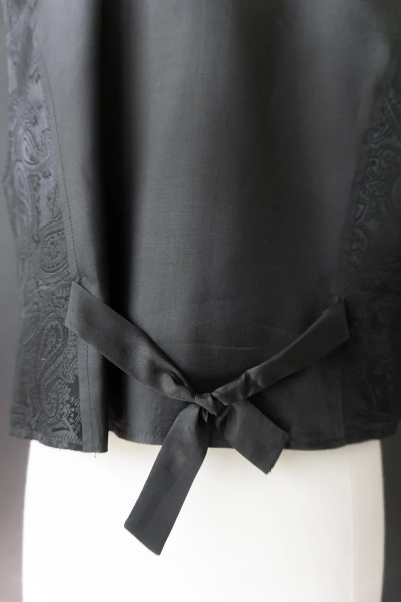 Vintage 80s Weste, Dark Paisley, M–L