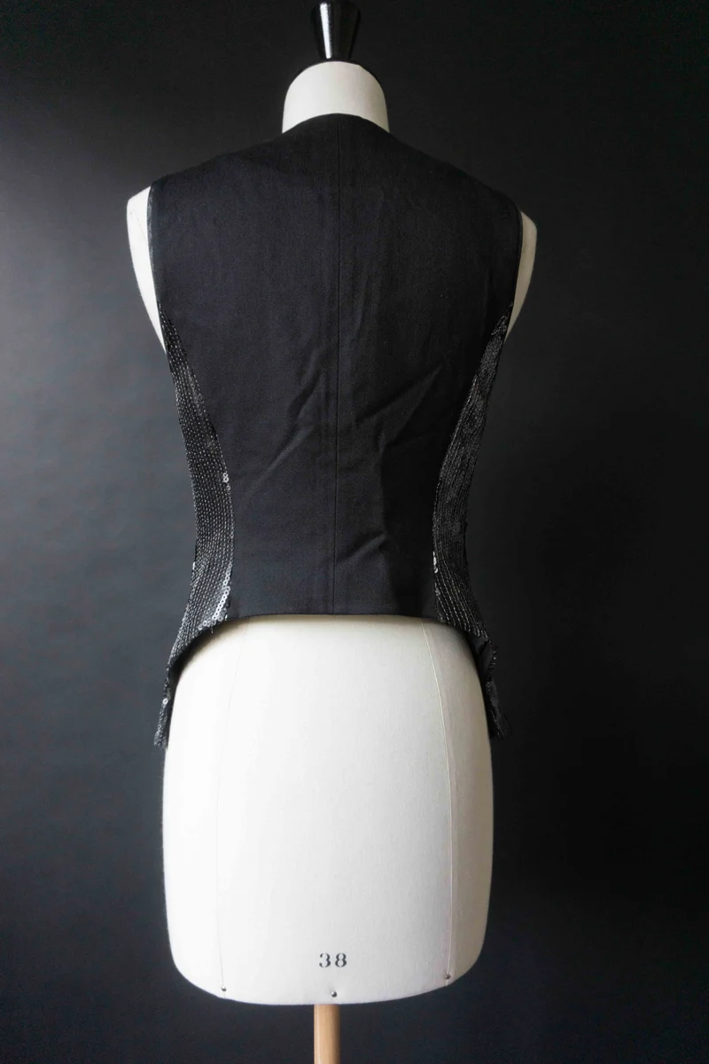 Vintage Paillettenweste Creare, XS–S