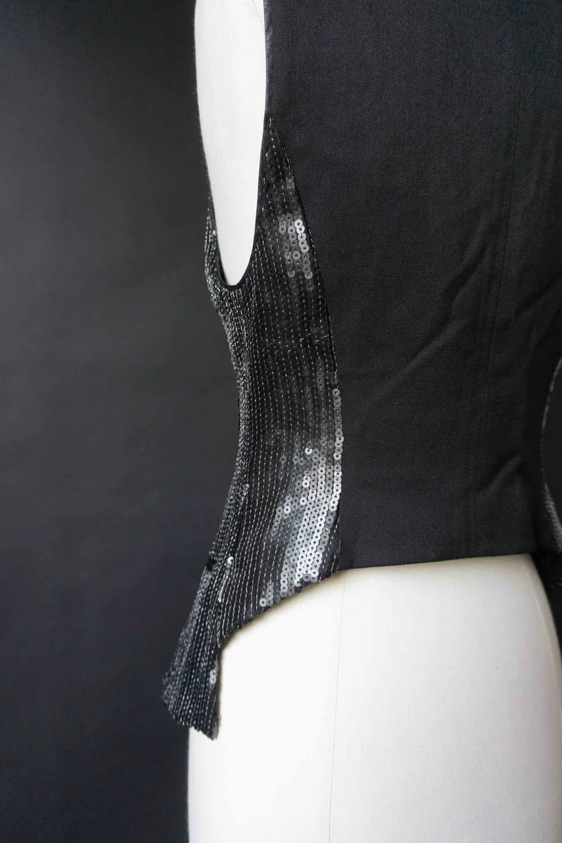 Vintage Paillettenweste Creare, XS–S