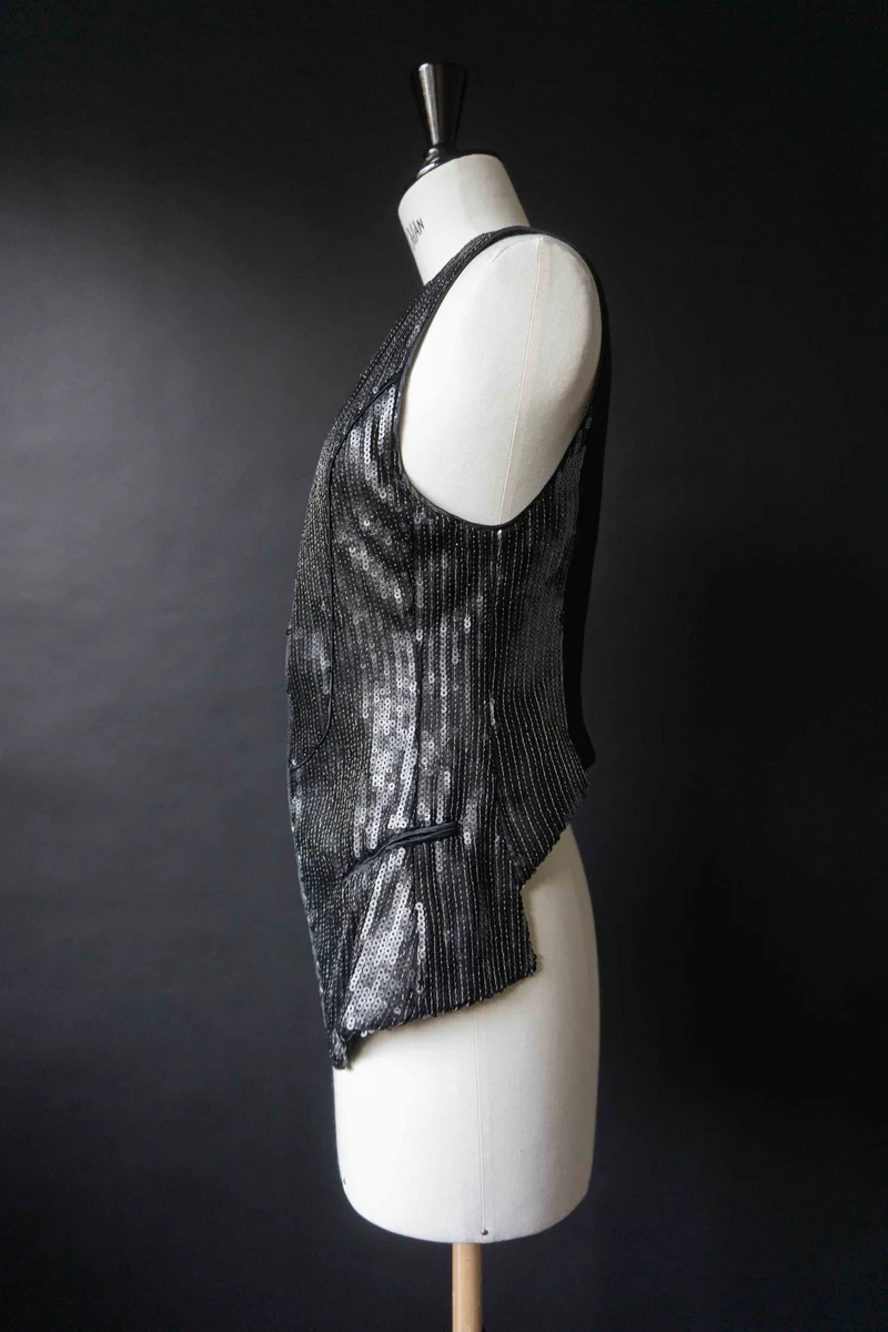 Vintage Paillettenweste Creare, XS–S