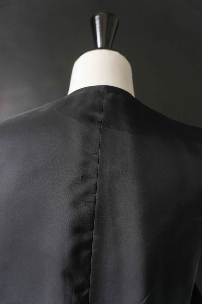Schwarze Vintage Anzugweste aus den 80ern, M–L