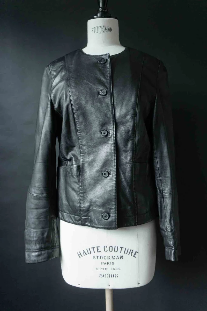 Vintage 90s Lederjacke aus Nappa Leder, S–M