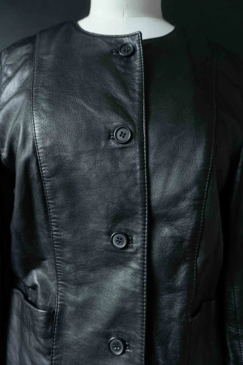 Vintage 90s Lederjacke aus Nappa Leder, S–M