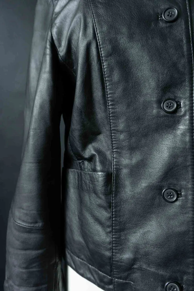 Vintage 90s Lederjacke aus Nappa Leder, S–M