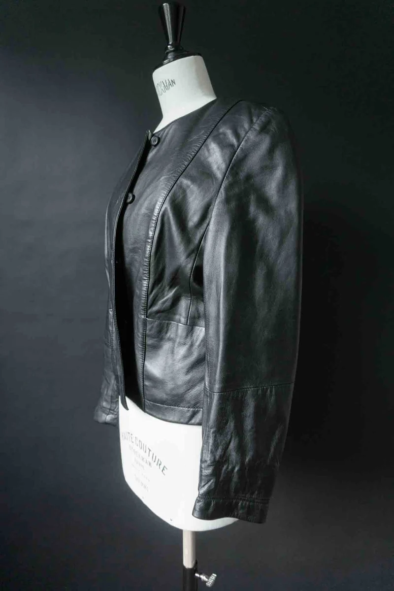 Vintage 90s Lederjacke aus Nappa Leder, S–M