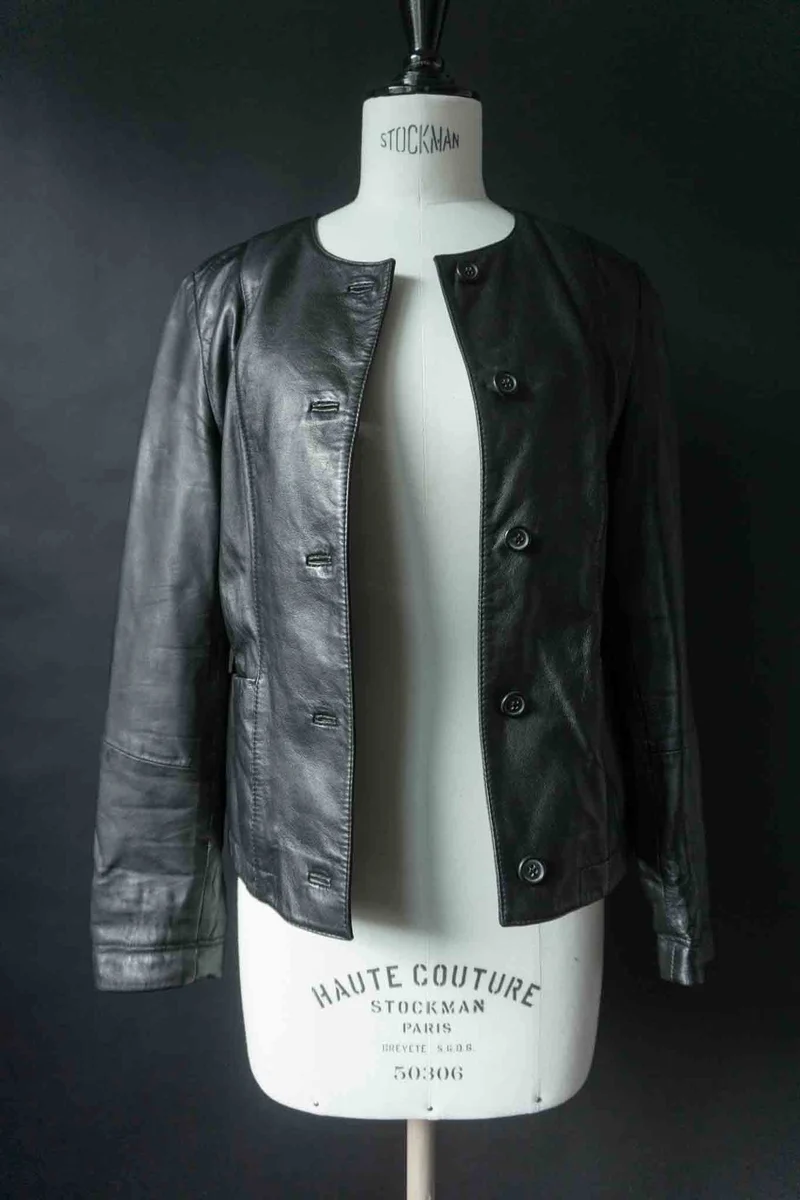 Vintage 90s Lederjacke aus Nappa Leder, S–M
