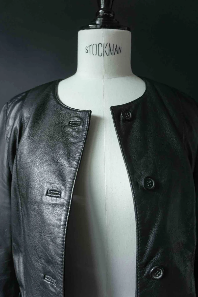 Vintage 90s Lederjacke aus Nappa Leder, S–M