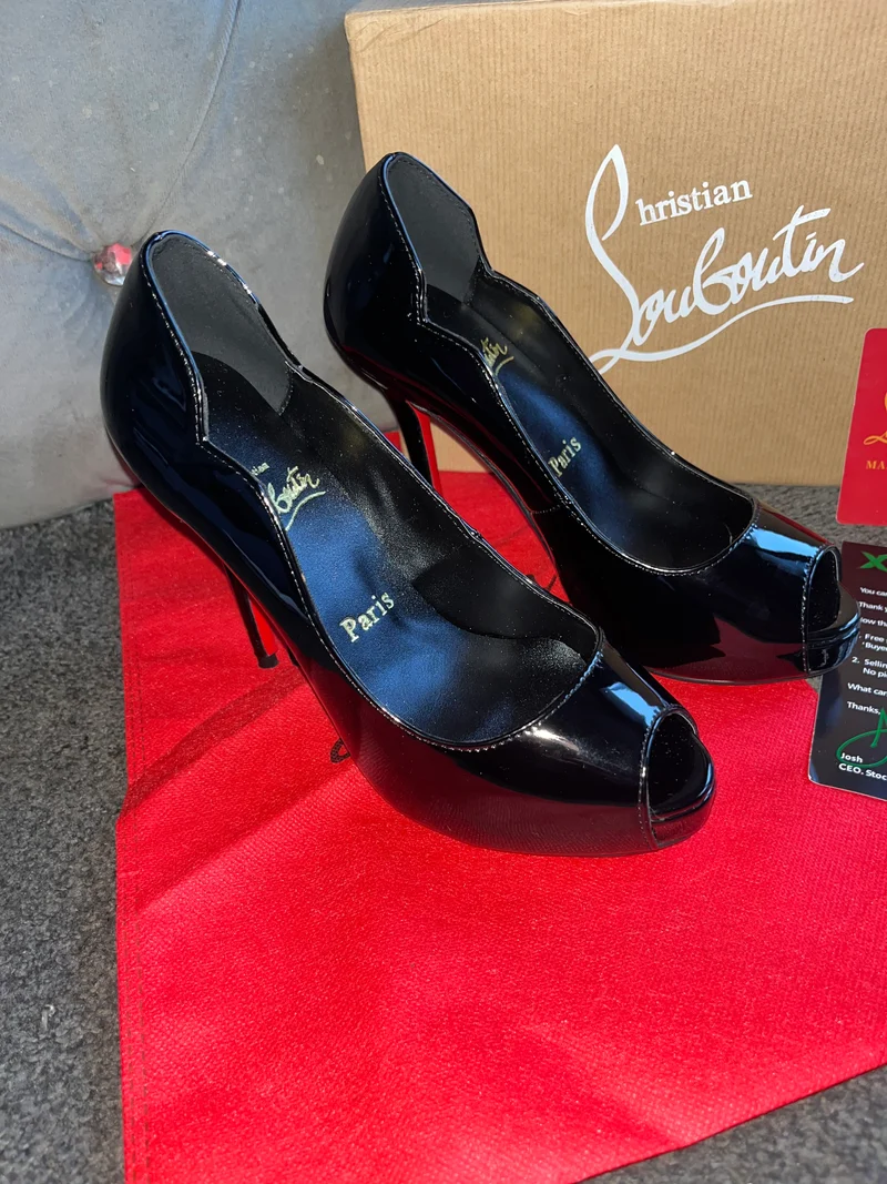 Black Open Toe Heels