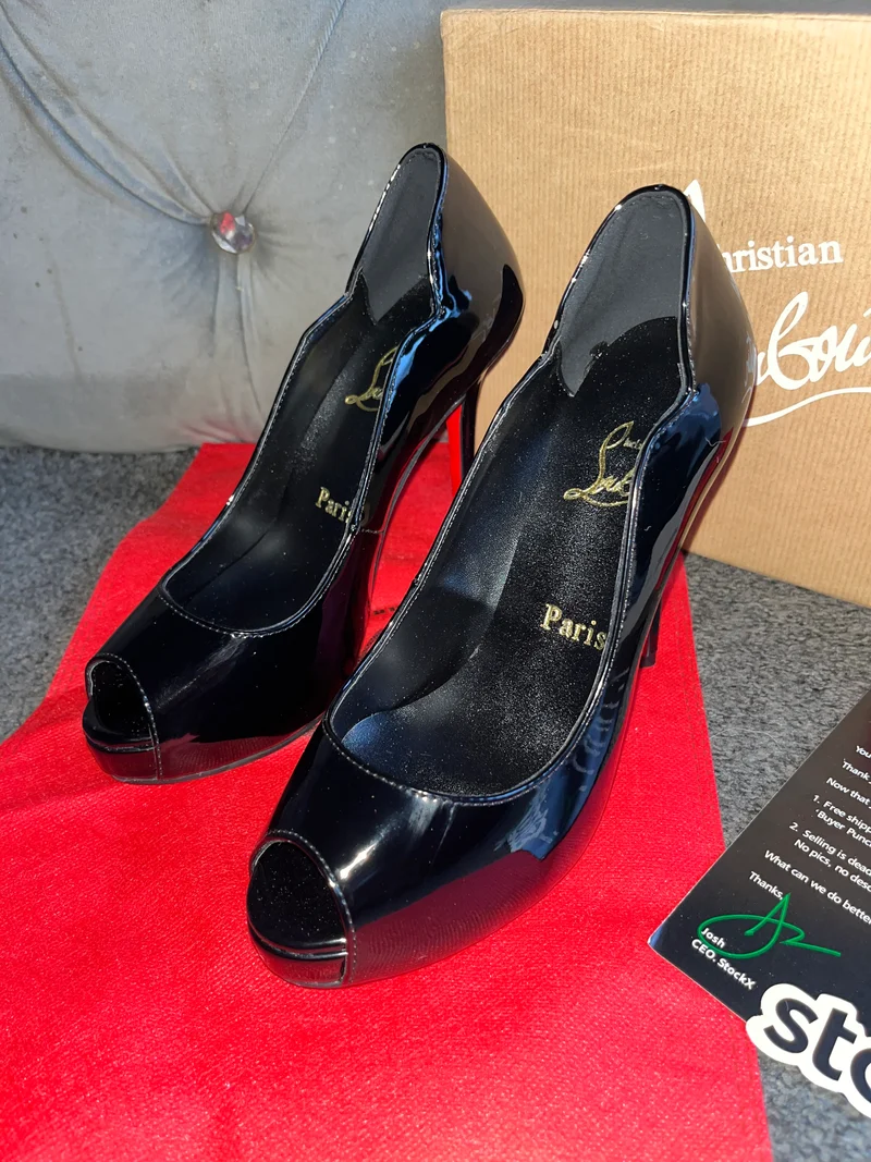 Black Open Toe Heels