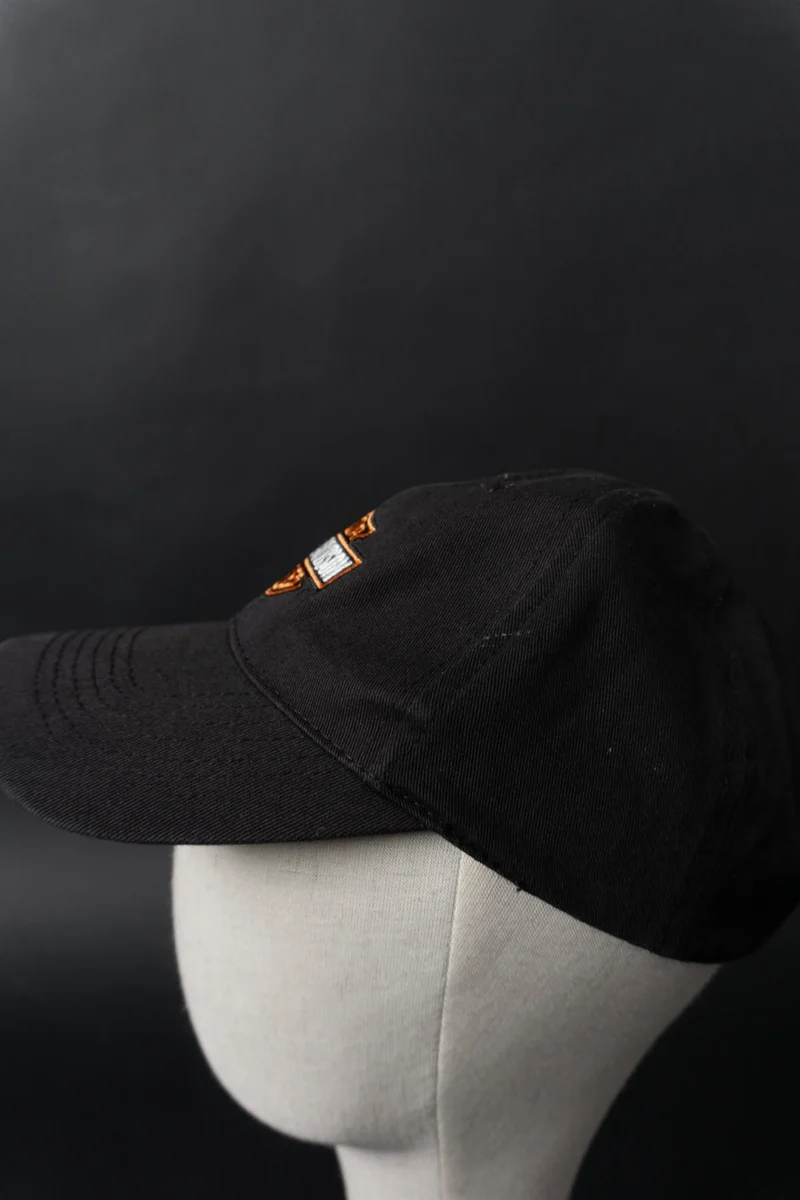 Vintage Harley-Davidson Baseball Cap – schwarze Logo-Kappe aus Baumwolle
