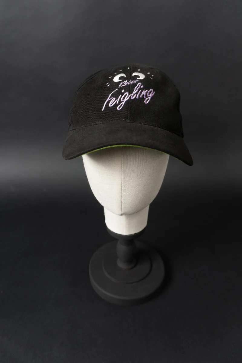 Vintage Kleiner Feigling Cap mit Secret Pocket – schwarze Baseballkappe