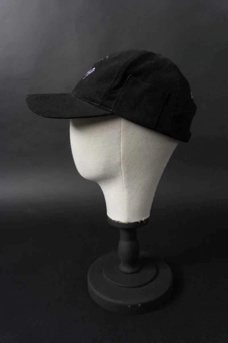 Vintage Kleiner Feigling Cap mit Secret Pocket – schwarze Baseballkappe