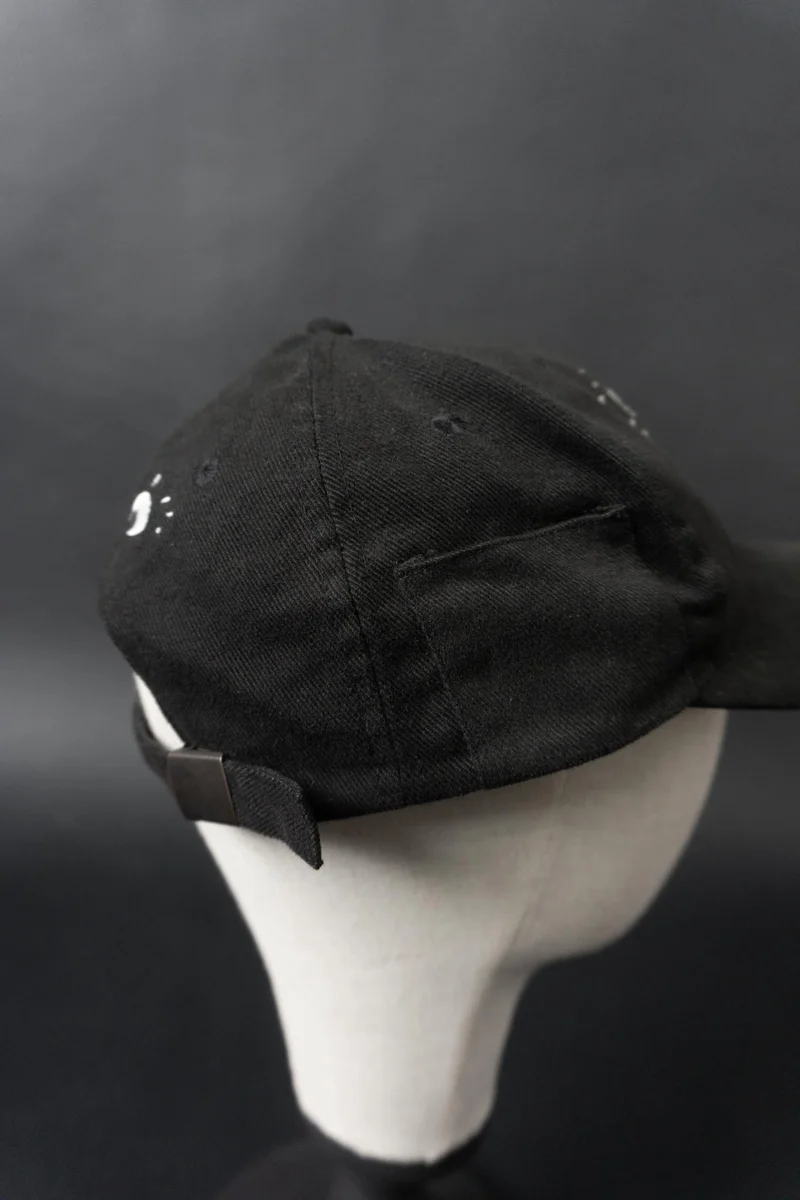 Vintage Kleiner Feigling Cap mit Secret Pocket – schwarze Baseballkappe