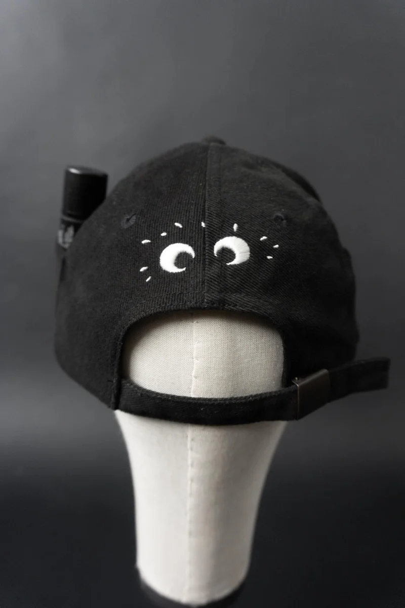 Vintage Kleiner Feigling Cap mit Secret Pocket – schwarze Baseballkappe