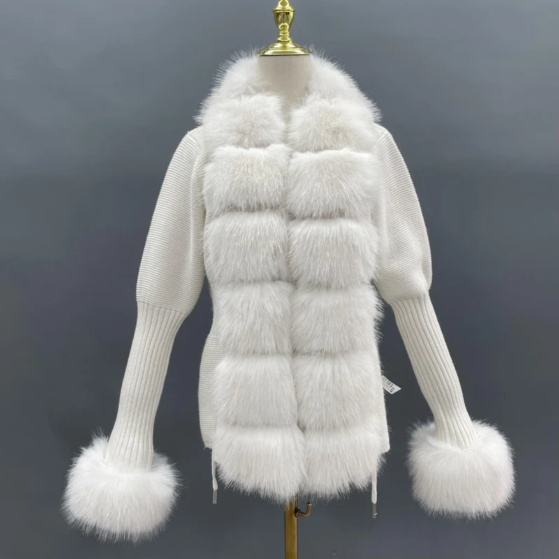 Faux Fur Cashmere Cardigans