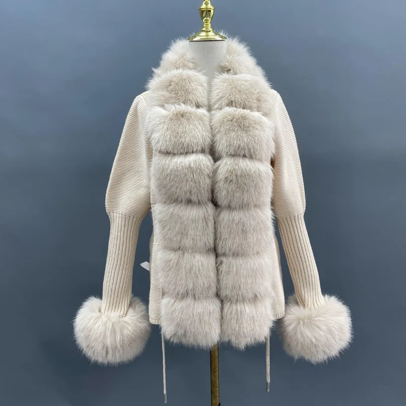 Faux Fur Cashmere Cardigans