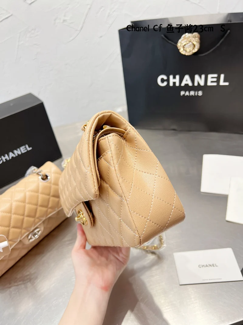 Peach Beige Leather C Bag