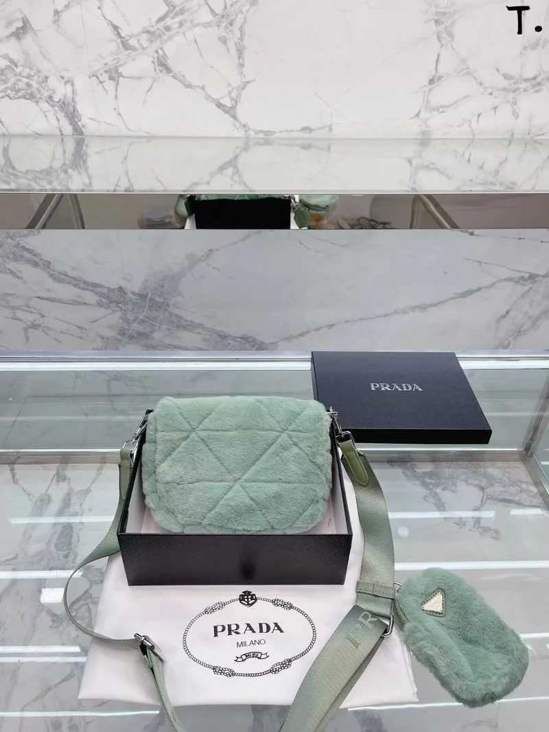 Fluffy Mint Green P Bag