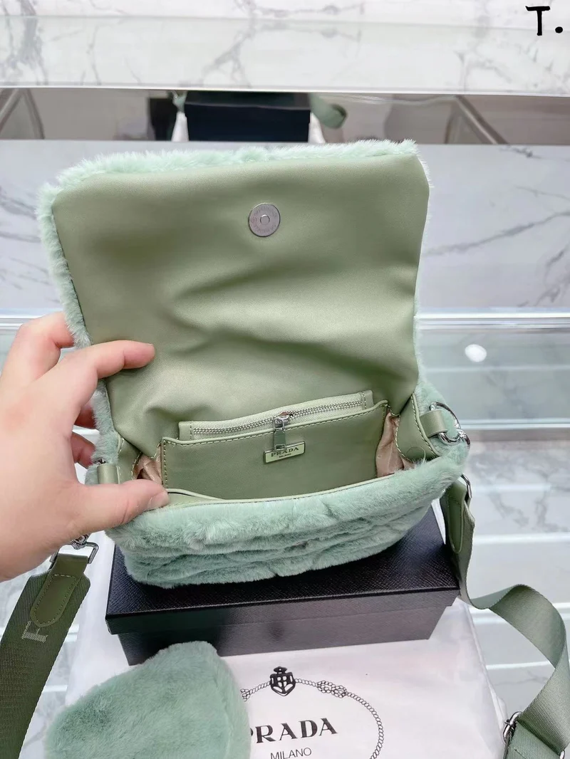 Fluffy Mint Green P Bag