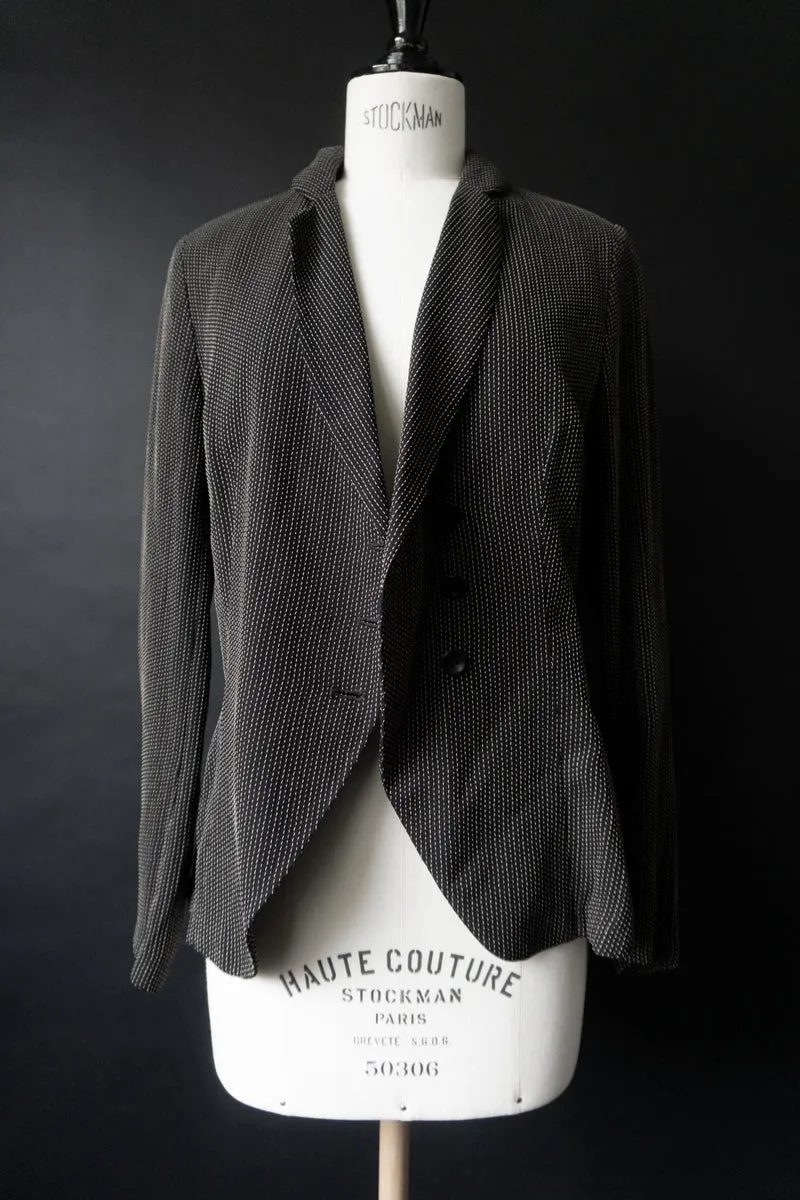 Vintage Sahzà Viskose Blazer, 90s, asymmetrisch, S–M