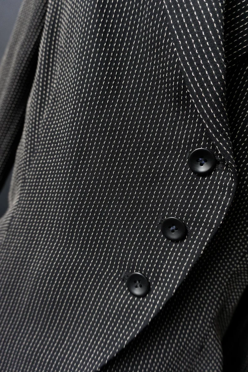 Vintage Sahzà Viskose Blazer, 90s, asymmetrisch, S–M