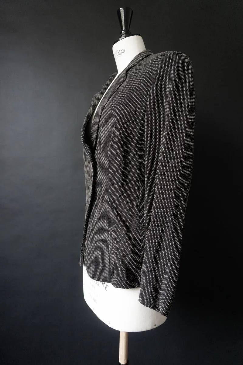 Vintage Sahzà Viskose Blazer, 90s, asymmetrisch, S–M
