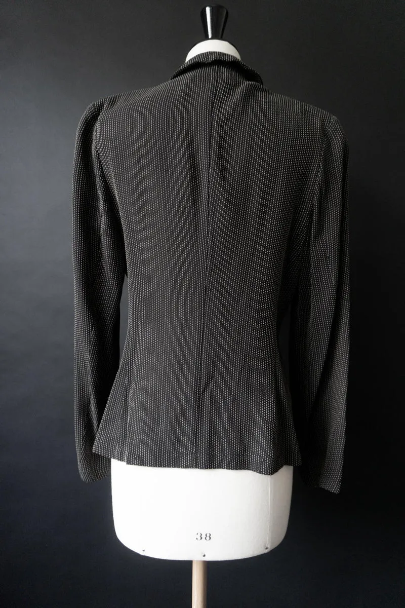 Vintage Sahzà Viskose Blazer, 90s, asymmetrisch, S–M