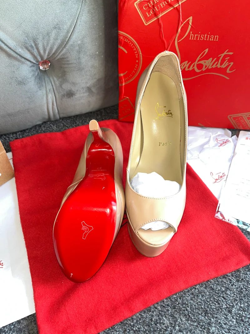Closed Back Beige Heels