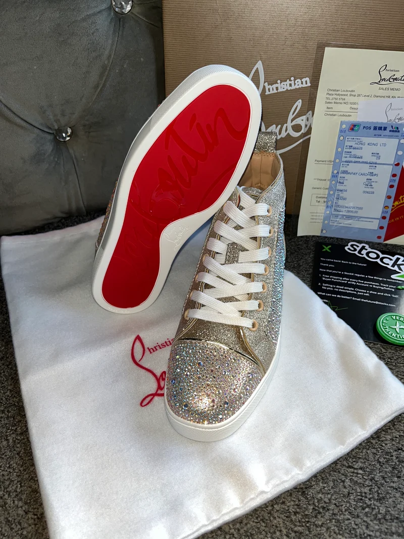 Pink/Silver High Diamond Trainers