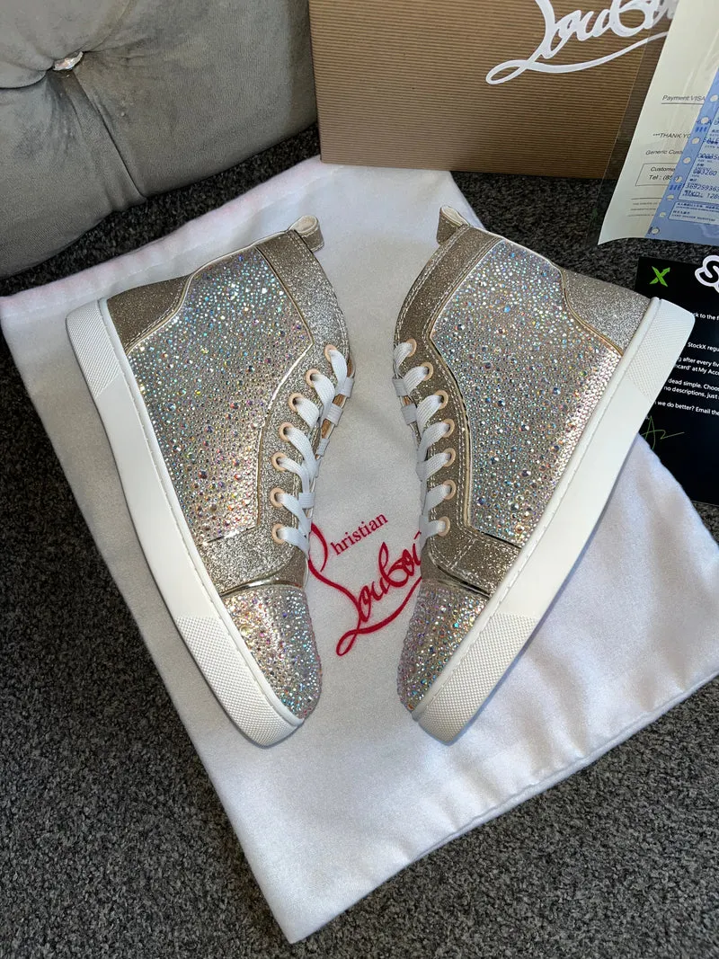 Pink/Silver High Diamond Trainers