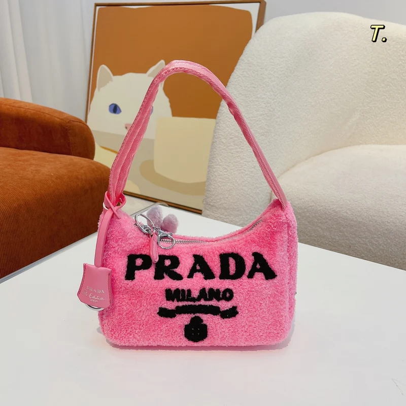 Pink Fluffy Prade Bag