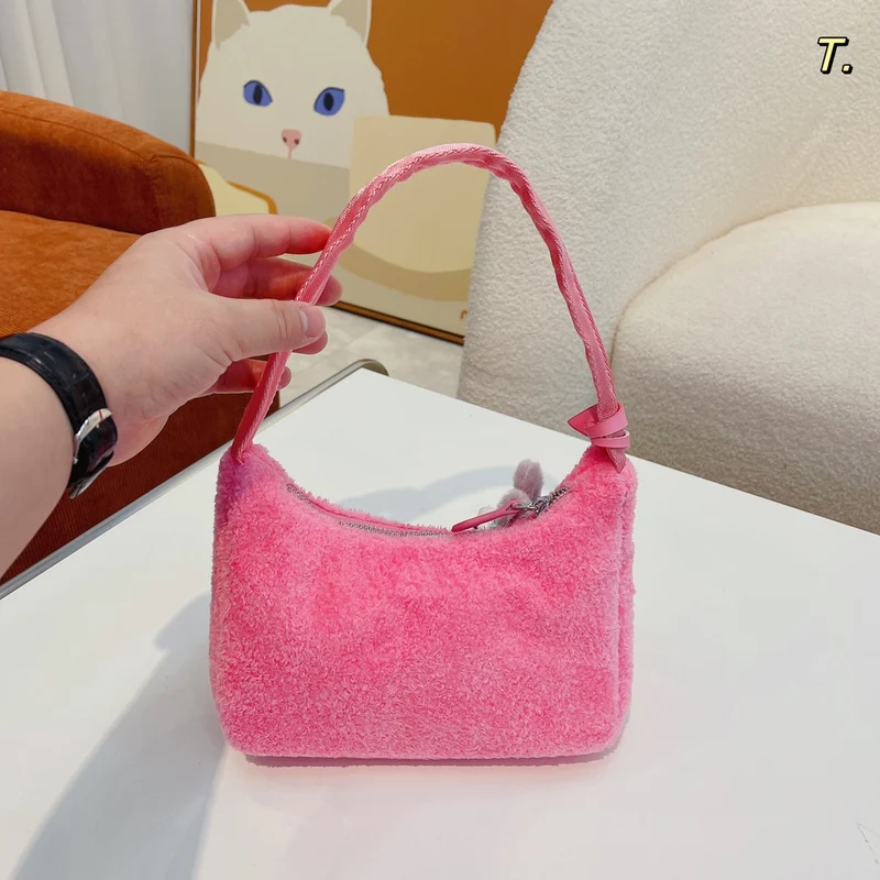Pink Fluffy Prade Bag