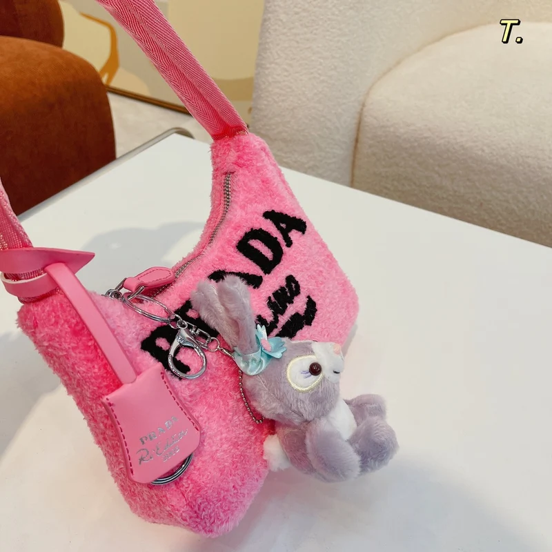 Pink Fluffy Prade Bag