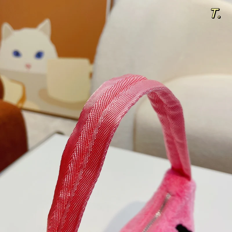 Pink Fluffy Prade Bag
