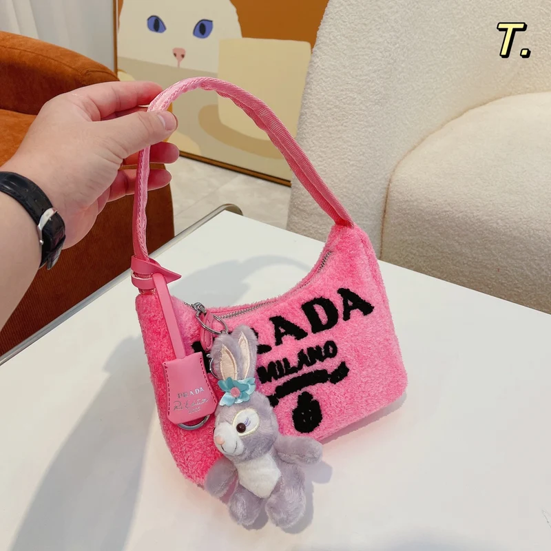 Pink Fluffy Prade Bag