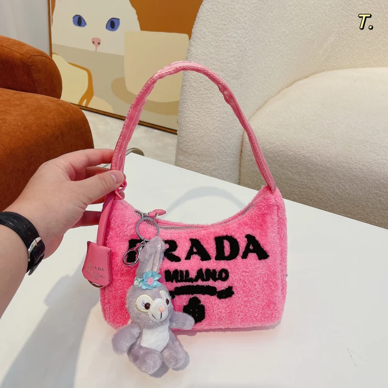 Pink Fluffy Prade Bag